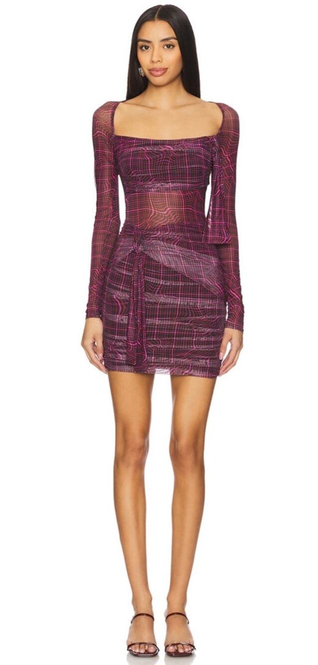 AFRM Kylie Dress in Twisted Plaid Size Small